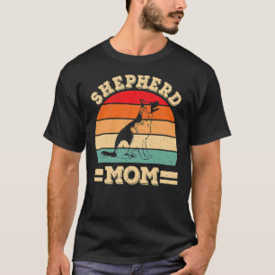 Funny German Shepherd Mama Print Dog Vintag Retro T-Shirt