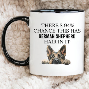Funny German Shepherd, Peeking Dog Owner Geschenk  Kaffeetasse