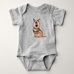 Funny German Shepherd Puppy Dog Pet Baby Strampler