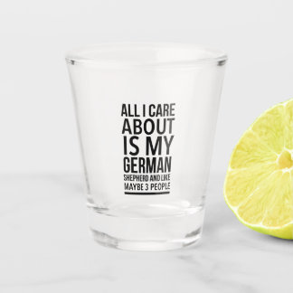 Funny German shepherd Schnapsglas