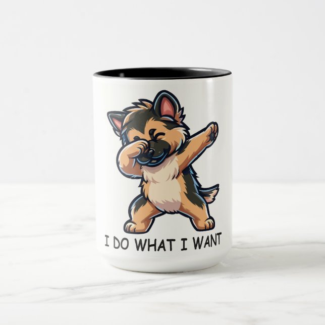 Funny German Shepherd Tasse (Zentrum)