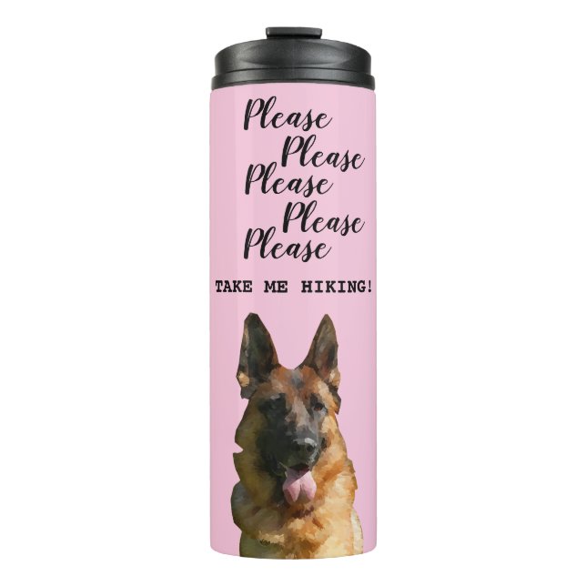 Funny German Shepherd Thermal Tumbler Thermosbecher (Vorderseite)
