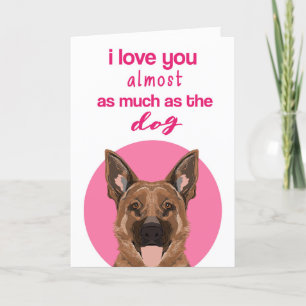 Funny German Shepherd Valentine's Day Card Feiertagskarte