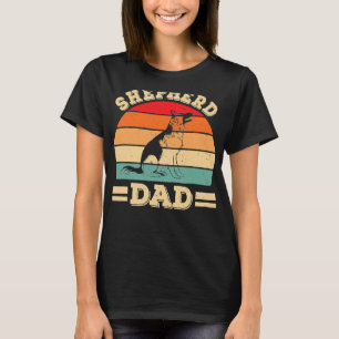 Funny German Shepherd Vater Print Dog Vintag Retro T-Shirt