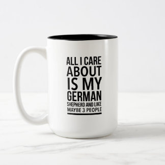 Funny German shepherd Zweifarbige Tasse