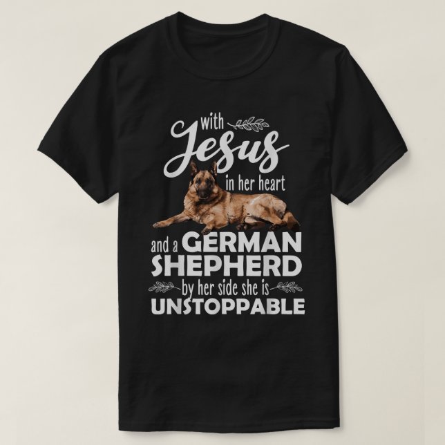 Funny German Shepherds Art for Women Girls Kinder  T-Shirt (Design vorne)