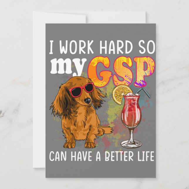 Funny German Shorthaired Pointer Gifts GSP Lover Einladung (Vorderseite)