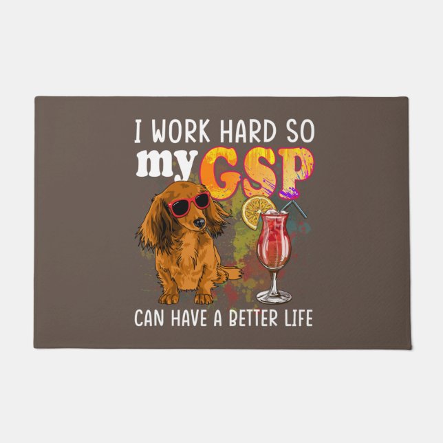 Funny German Shorthaired Pointer Gifts GSP Lover Fußmatte (Vorderseite)