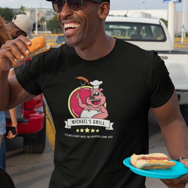 Funny Geschenk für Ihm GRILLEN Grill Vater Name Me T-Shirt (Von Creator hochgeladen)