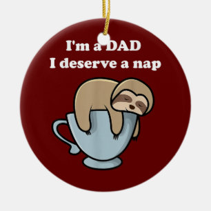 Funny Geschenk für Männer Vatertag Ich bin VATER I Keramik Ornament