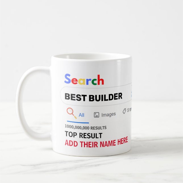 Funny Geschenke BUILDER HANDYMAN DECORATOR PAINTER Kaffeetasse (Links)