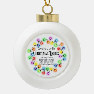Funny Geschenke für Coworker Weihnachten Keramik Kugel-Ornament