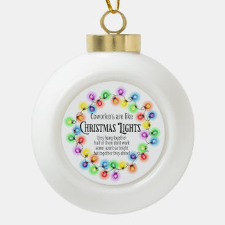 Funny Geschenke für Coworker Weihnachten Keramik Kugel-Ornament
