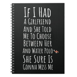 Funny Geschenke für Water Polo Spieler Sport Team Notizblock