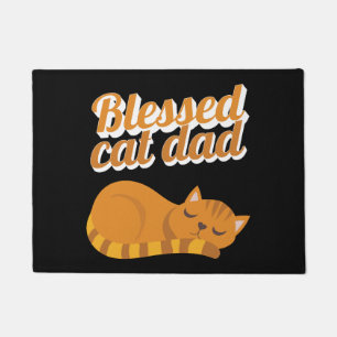 Funny gesegnet Cat Vater Orange Tabby Cat Feline Fußmatte
