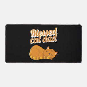 Funny gesegnet Cat Vater Orange Tabby Cat Feline Schreibtischunterlage