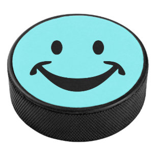 Funny Gesicht schwarz+ dein Backg. Ideen Eishockey Puck