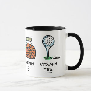 Funny gesund Golfer Golf Ball Cartoon Vitamin T-Sh Tasse
