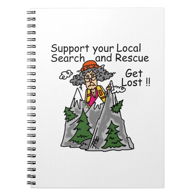 Funny Get Lost Notizblock (Vorderseite)
