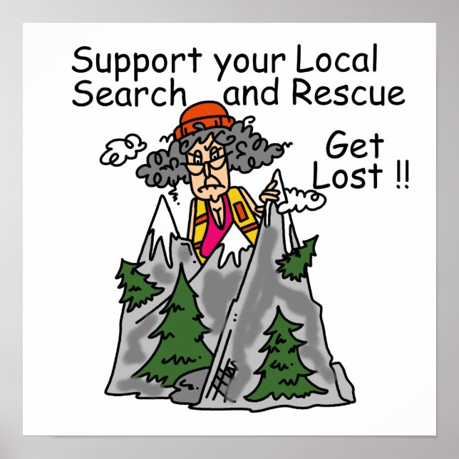 Funny Get Lost Poster (Vorne)