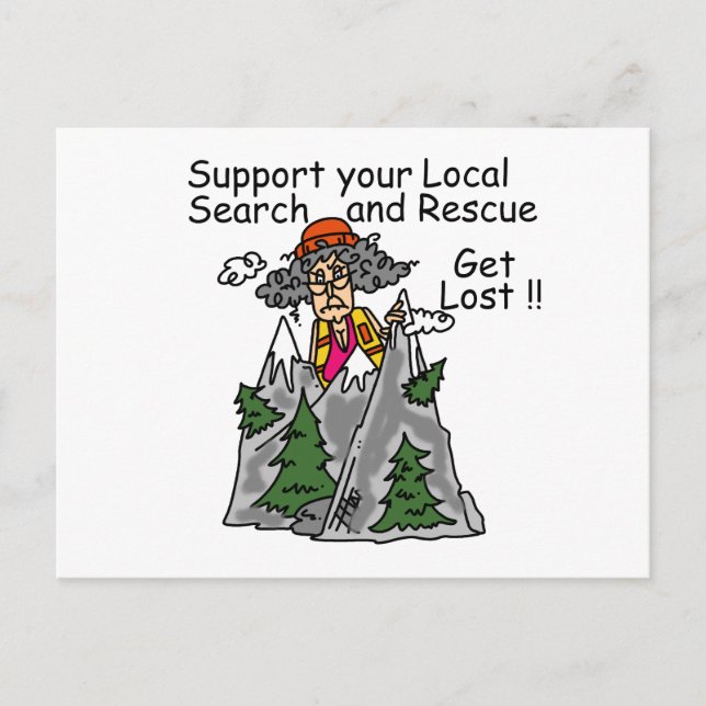 Funny Get Lost Postkarte (Vorderseite)