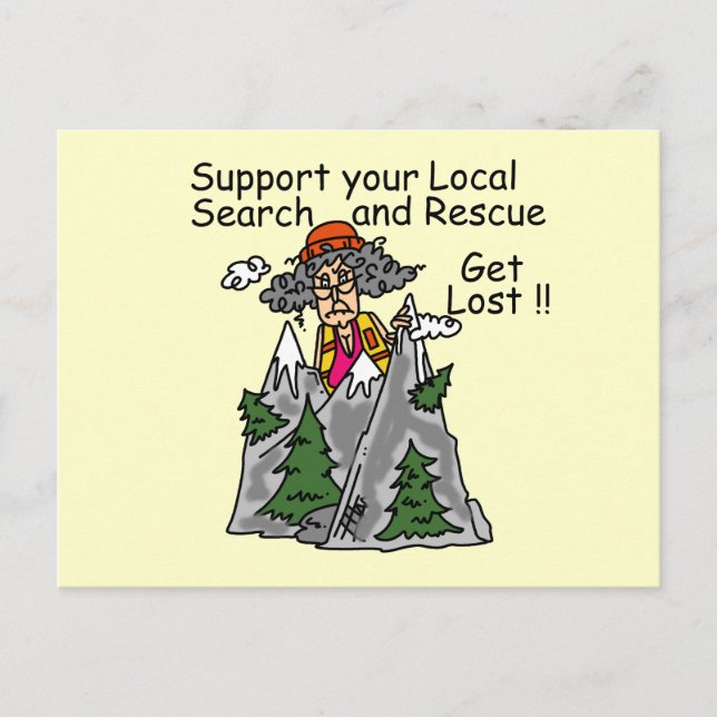 Funny Get Lost Postkarte (Vorderseite)