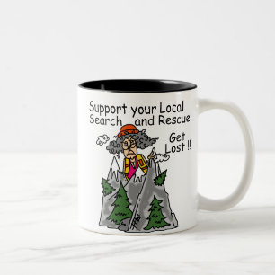 Funny Get Lost Zweifarbige Tasse