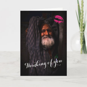 Funny Get well bald Card ft. Indischer Typ Karte