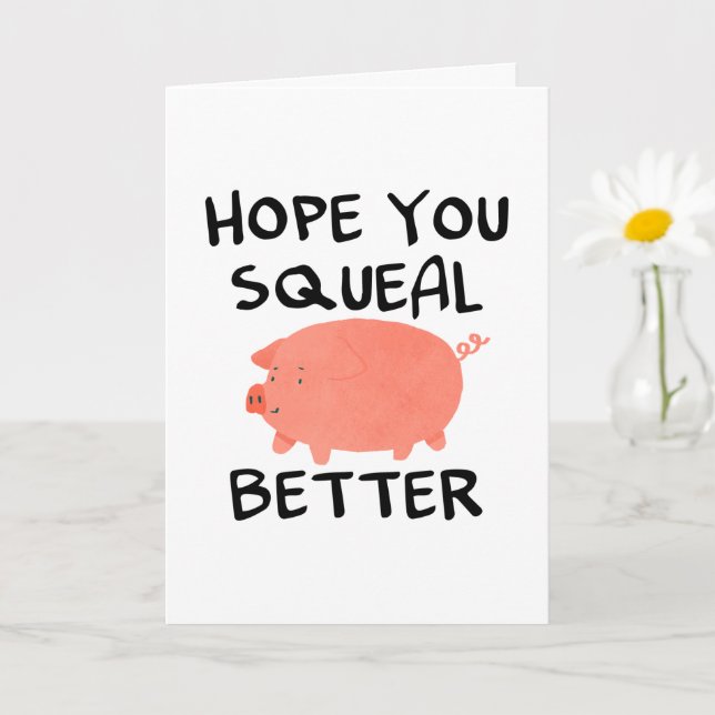 Funny Get Well Bald Card Karte (Kleine Pflanze)