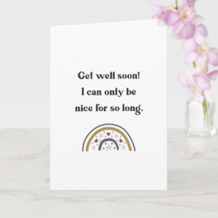 Funny Get Well bald humour Karte