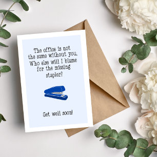 Funny Get Well bald Sprichwort für Kollegen Feiertagskarte