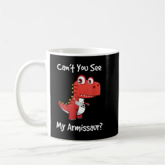 Funny Get Well Broken Arm Geschenk Dinosaurier mit Kaffeetasse