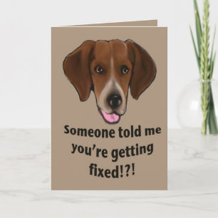 Funny Get well card für Hunde Karte