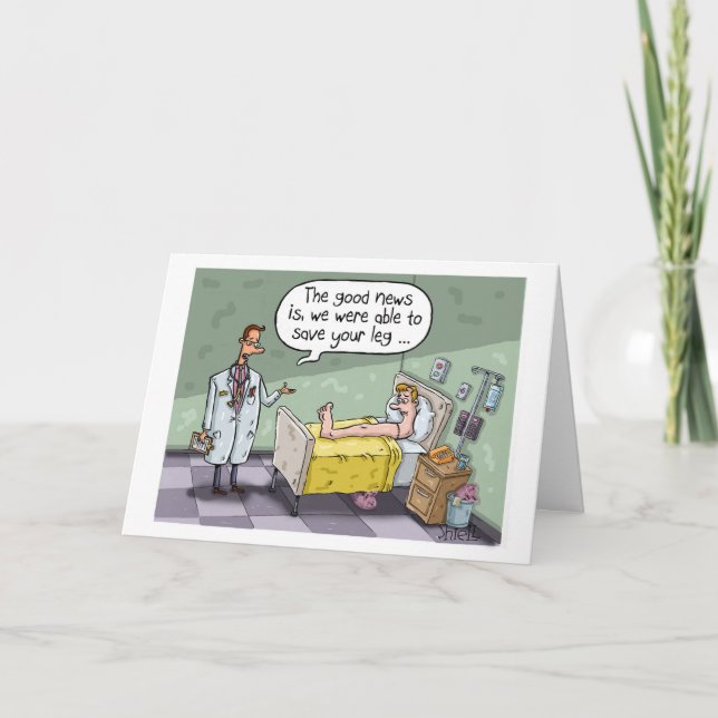 Funny Get Well Card Karte (Vorderseite)