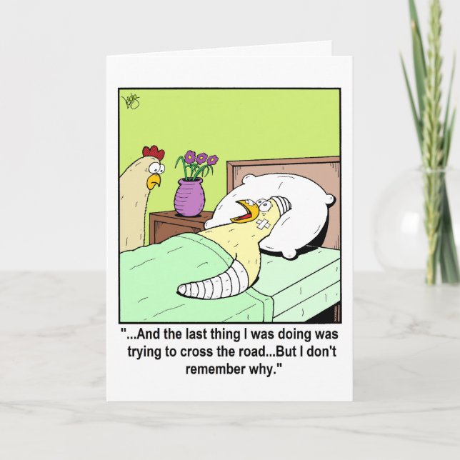 Funny get well card karte (Vorderseite)