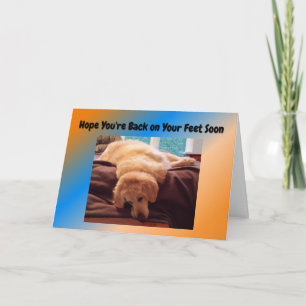 Funny Get Well Card mit Golden Retriever Karte