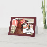 Funny Get Well Chicken Puff für Operation Operatio