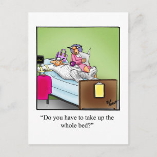 Funny Get Well for Husband Postcard Postkarte