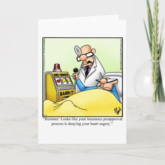 Funny Get Well Greycard Karte (Vorderseite)