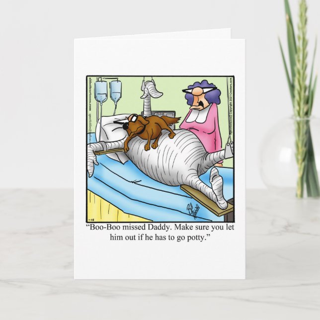 Funny Get Well Greycard Karte (Vorderseite)
