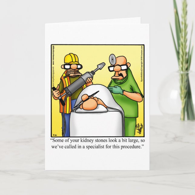 Funny Get Well Greycard Karte (Vorderseite)