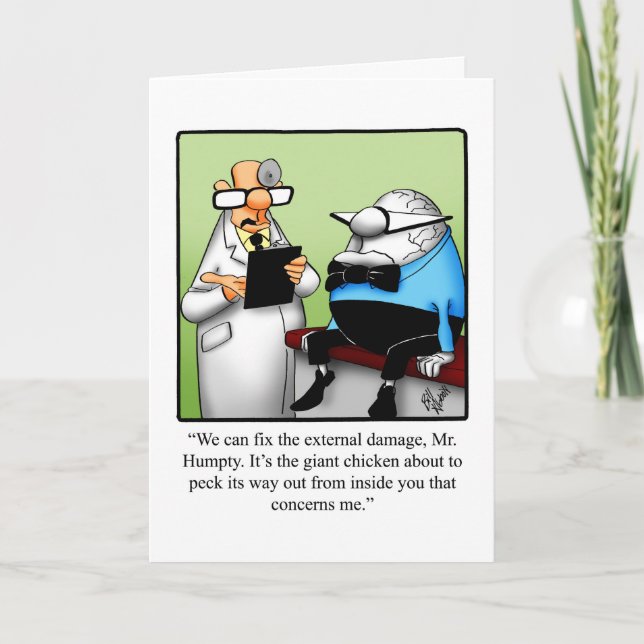 Funny Get Well Greycard Karte (Vorderseite)