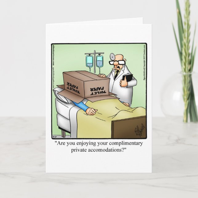 Funny Get Well Greycard Karte (Vorderseite)