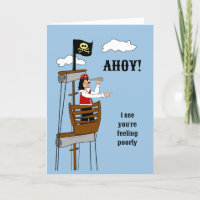 Funny Get Well Pirate for Boss Coworker Colleague