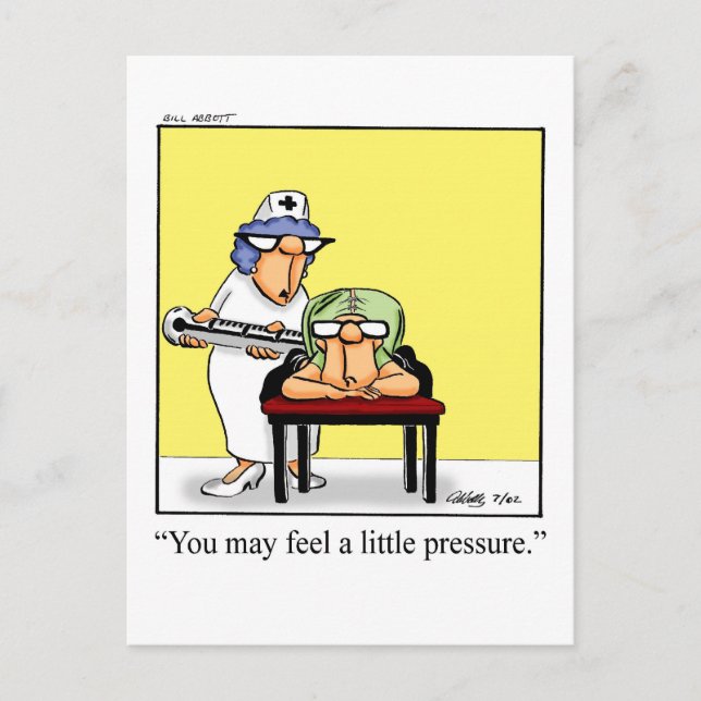 Funny Get Well Postcard Postkarte (Vorderseite)