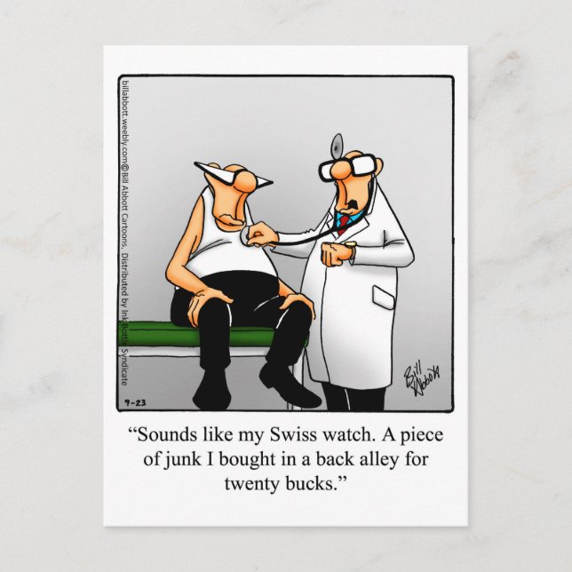 Funny Get Well Postcard Postkarte (Vorderseite)