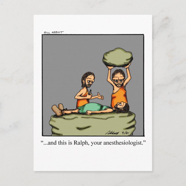 Funny Get Well Postcard Postkarte (Vorderseite)