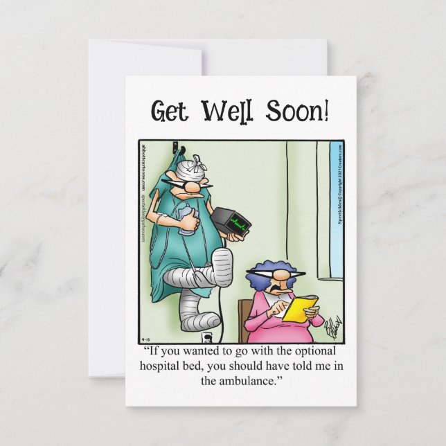 Funny Get Well Spaß Grußkarte (Vorderseite)