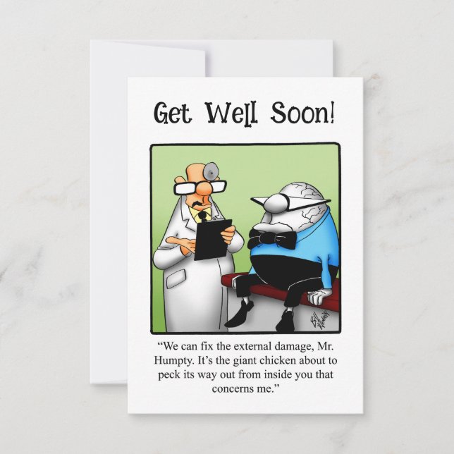 Funny Get Well Spaß Grußkarte (Vorderseite)