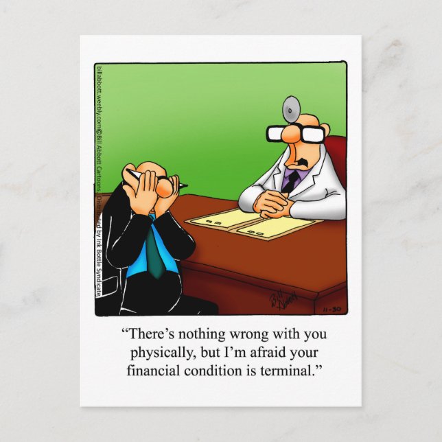 Funny Get Well Spaß Postcard Postkarte (Vorderseite)